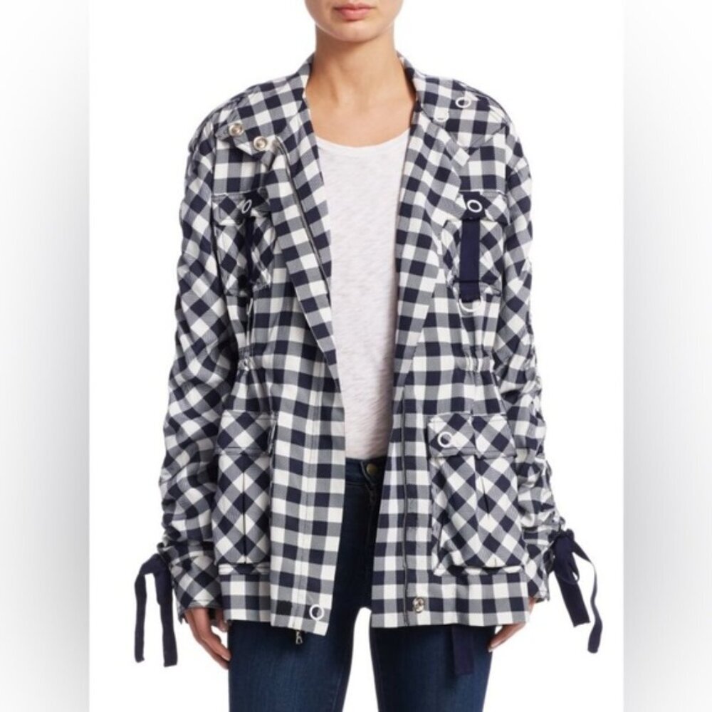 Jonathan Simkhai Gingham Twill Utility Jacket In … - image 5